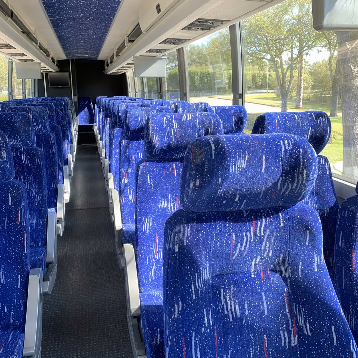 56 passenger charter bus interior